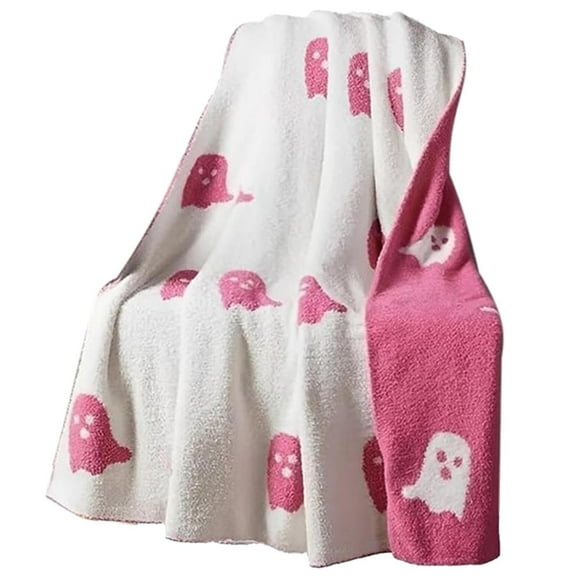 1 Blanket, Polyester Blanket, Fdelink Halloween Blanket and White Halloween Blankets and Throws Blanket and Cupcakes Blanket Super Soft Flannel Blankets