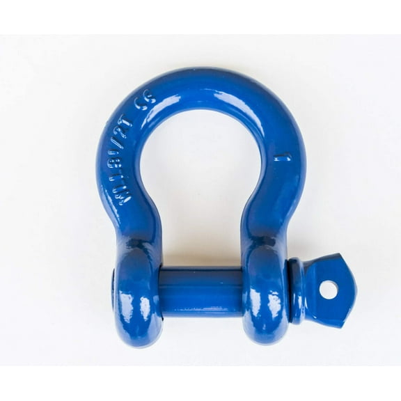 1" Blue D Ring Bow Shackle Screw Pin Clevis Rigging Towing 8.5Ton 18500lb