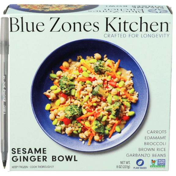 1+ Blue Zones Kitchen Sesame Ginger Bowl with pen