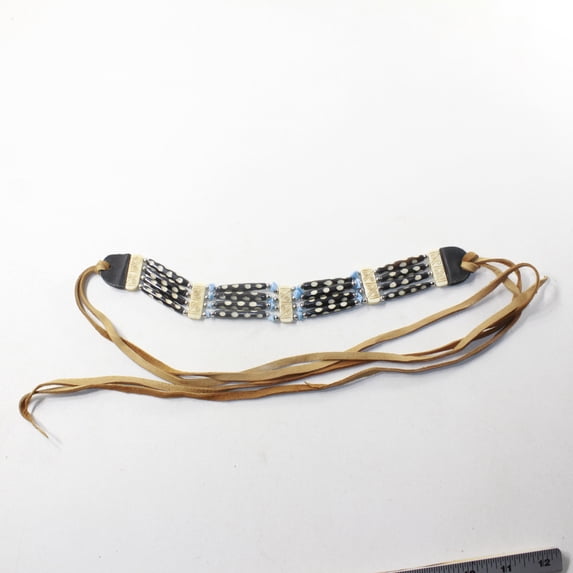 1 Bone Hairpipe Bead Choker #3733 Mountain Man Art