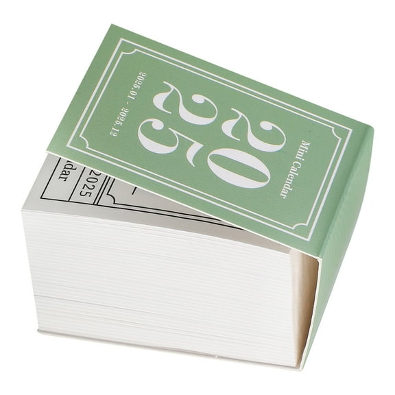 Shineofi Miniature Desk Calendar, 2025 Tear Off Calendar 365 Daily Desktop Calendar Flip Standing Calendar Memo Pad Pocket Planner Calendar For Home Office Green