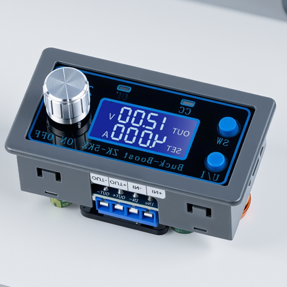1 - Boost Converter, 0.6-36V 5A CC CV Adjustable Regulator Module with LCD Display