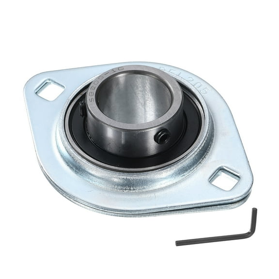 1" Bore Flange Mounted Bearing SBPFL205-16 Unit Pressed Steel Housing Two Bolt Bearing , with A Wrench