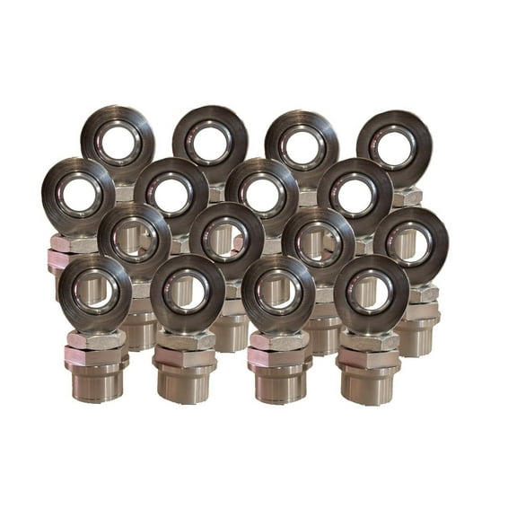 1" Bore X 1.50" Shank Heim Joint, 2" OD Hex Bung & Jam Nut