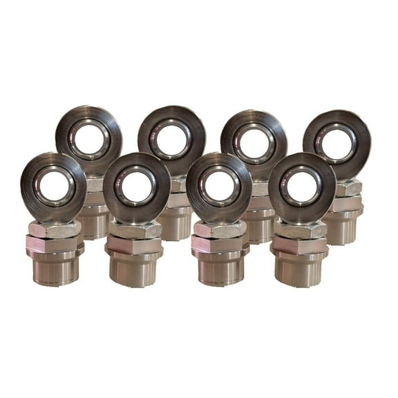 1" Bore X 1.50" Shank Heim Joint, 2" OD Hex Bung & Jam Nut