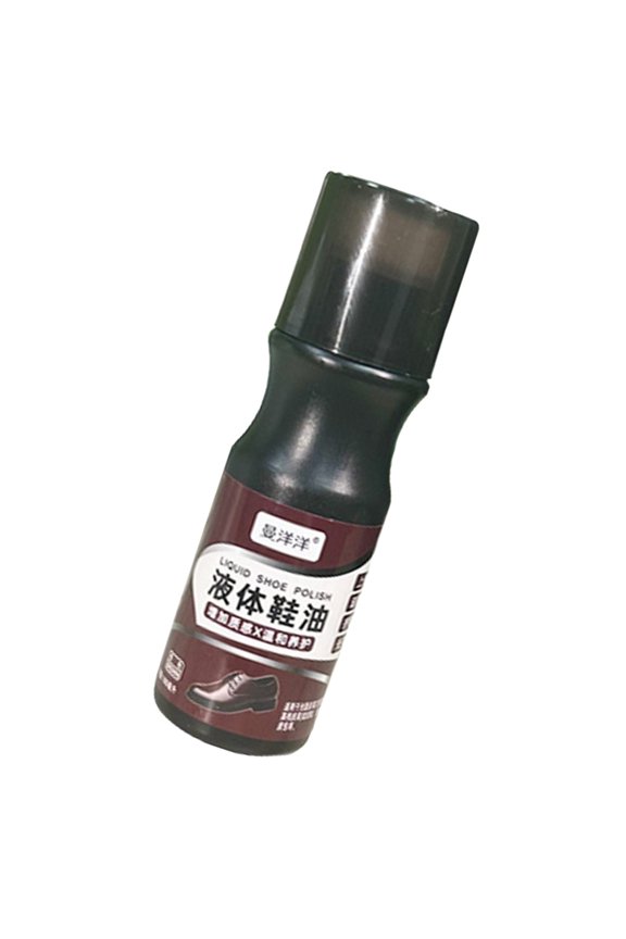1 Bottle 100ml Liquid Shoe Polish, Instant Shine Leather Shoe Polish with Sponge, Lanolin Enriched Shoe Care for Dress Shoes Leather Jackets, Size A, Clearance Brown Clearance Sale!