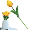 thumbnail image 1 of 1 Bouquet Tulips Artificial Flowers Faux Tulip Stems Real Feel Pu Tulips for Easter Spring Wreath Wedding Bouquet Centerpiece Floral Arrangement Cemetery Table Decor, Beige1, 1Pack, 1 of 9