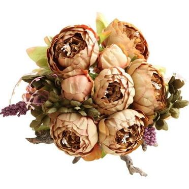 1 Bouquet Vintage Artificial Peony Silk Flowers Bouquet For Decoration Christmas Decorations for Home On 2024