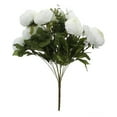 thumbnail image 1 of 1 Bouquet Vintage Artificial Peony Silk Flowers Bouquet for Decoration/ 1 Bouquet Of 13 White Peonies, 1 of 1