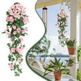 thumbnail image 1 of 1 Bouquet of Artificial Flowers Artificial Rose Vine Garland Faux Flower Hanging Decor for Wall Wedding Home, 1 of 9
