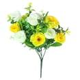 thumbnail image 1 of 1 Bouquets Christmas Cemetery Flowers for Grave Memorial 10 Heads Artificial Flowers Cemetery Day Silk Grave Faux Roses Arrangements for Christmas Headstones Tombstone Decor, 12.99 Inch, F, 1 of 9