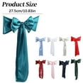thumbnail image 1 of 1 Bow Chair Sash Bows For Wedding Tulle & Ribbon Chair Back Decor With Flower Elegant Reception Banquet Aisle Seating Decoration, 1 of 9