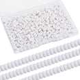 thumbnail image 1 of 1 Box 1 Box 350PCS 6mm White Polymer Clay Beads Bulk Small Heishi Beads Mini Refill Round Flat Disc Vinyl Spacer Loose Beads for Jewelry Making DIY Bracelets Necklace Chocker Craft Supplies, 1 of 5