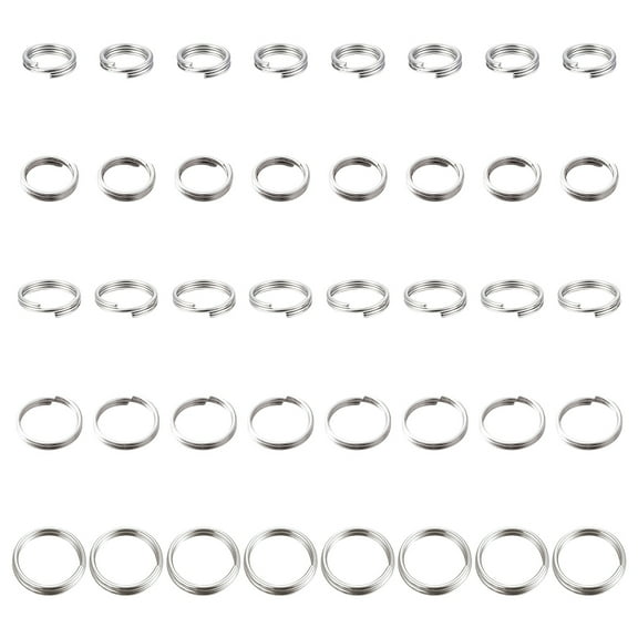 1 Box 1 Box 500PCS 304 Stainless Steel Split Ring Silver Metal Ring Double Loop Jump Mini Connector Rings for Jewelry Making Charms DIY Keychain Necklace Bracelet Earrings Accessoriy Men Women