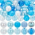 thumbnail image 1 of 1 Box 10 Colors 60Pcs 16mm Acrylic Beads Bulk Large Blue Plastic Beads Big Transparent Opaque Bubblegum Ball Candy Round Beads for Jewelry Making Diy Bracelets Necklaces Supplies Women Adult for DIY, 1 of 4