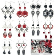 SFTD 1 Box 10 Pairs DIY Turquoise Dangle Making Starter Kit Natural Shell Charms Ocean Charms Bulk Glass Beads for Jewelry Making Kits Beginners Women Adults Summer Hwaii Earrings Craft Supplies