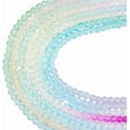 thumbnail image 1 of 1 Box 10 Strands 900-950Pcs Faceted Glass Beads Colour Transparent Glass Beads Round Gradient Small Rondelle Spacer Bead Strands for Jewelry Making DIY Crafts Bracelet Women, 1 of 6