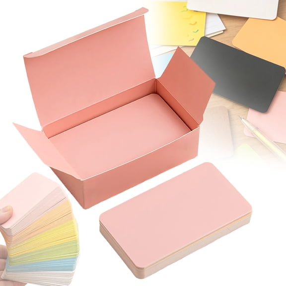 1 Box 100 Pcs Blank Index Cards - 3.5x2 Inch for Study Flashcards, Business, and DIY Crafts