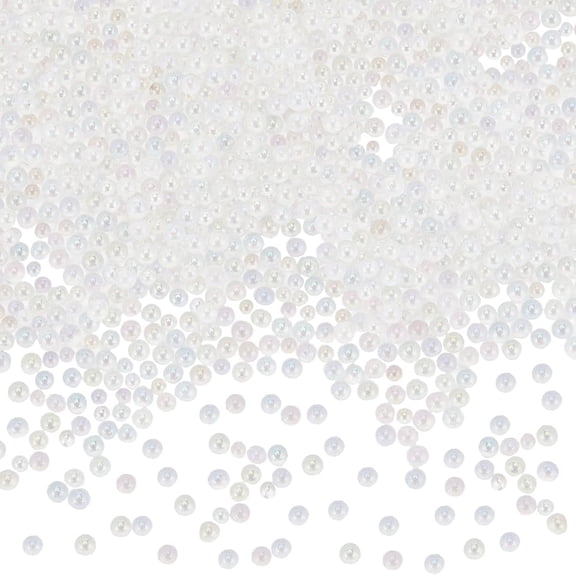 1 Box 100G Mini Beads Clear No Hole Bead Bulk Transparent Glass AB Colorful Round Loose Vase Filler Miniature Beads