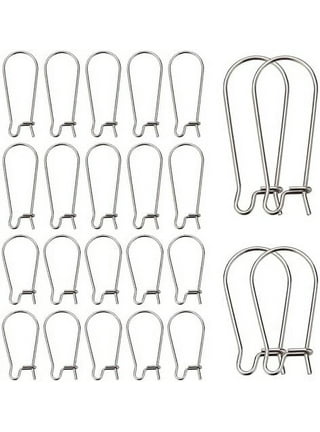 Silver Plated Surgical Steel Earring Hooks, 100 Pieces, HypoAllergenic,  Shepherd Hook Earrings