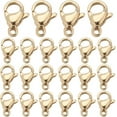 1 Box 100Pcs 24K Gold Plated Stainless Steel Lobster Clasps Bulk