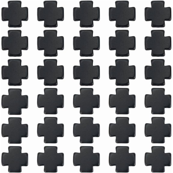 1 Box 100Pcs Black Bead Turquoise Beads Bulk Small Pure Color Dyed Stone Gemstone Spacer Crucifix Beads for Jewelry Making Beaded Bracelets Keychains Supplies Women White DIY