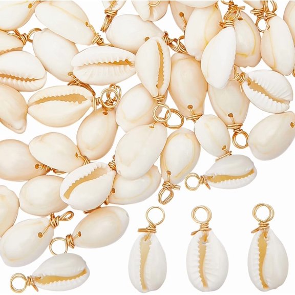 1 Box 100Pcs Natural Cowrie Shell Charms Beach Seashells Charms for Summer Them Jewellery Making DIY Crafts for making