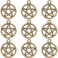 thumbnail image 1 of 1 Box 100Pcs Pentagram Star Charm Pentacle Star Charms Witch Charm Bulk Witch Charms Protection Lucky Charms Vintage Pentagram Charms for Jewelry Making Charms DIY Earrings Bracelet Necklace, 1 of 6