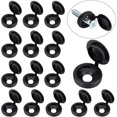 thumbnail image 1 of 1 Box 100Pcs Plastic Hinged Screw Covers Caps 0.22"/5.5mm Screw Snap Caps Folding Shutter Decorative Washer Cover Flip Tops for Covering Screw Heads Screw Protection Furniture Black, 1 of 6