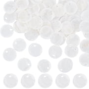 1 Box 100Pcs Shell Charms Seashell Charm Capiz Shells 15mm Flat Round Natural Seashell Slices Beads Coin Sea Ocean Summer Disc Charms for Jewelry