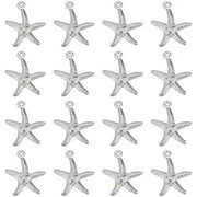 1 Box 100Pcs Silver Starfish Charm 316 Stainless Steel Sea Charms Ocean Animal Beach Summer Hawaii