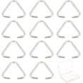 thumbnail image 1 of 1 Box 100Pcs Triangle Open Rings Stainless Steel Triangle Rings Iron Pinch Bails Keychain Hanger Connector Pinch Bails Links Connectors for Decoration Jewelry Findings DIY Craft Accessories, 1 of 9