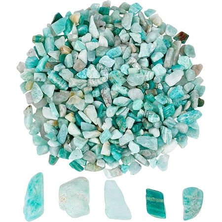 1 Box 100g Amazonite Chip Beads Blue Irregular Gemstones Healing Kyanite Stone Charm Rocks Bead for Jewelry Making DIY Crafting Decor Bracelet Necklace Supplies Accessories diy