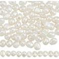 thumbnail image 1 of 1 Box 102Pcs 2 Strands Cultured White Pearls Freshwater Pearl Beads White Natural Undyed Oval Irregular Shaped Polished Loose Bead for Jewelry Making DIY Bracelets Necklaces Crafts, 1 of 5