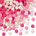 thumbnail image 1 of 1 Box 10MM 200PCS Pink Bubblegum Acrylic Beads with Holes Matte Silicone Round Resin Opaque Loose Spacer Bead Bulk, 1 of 7