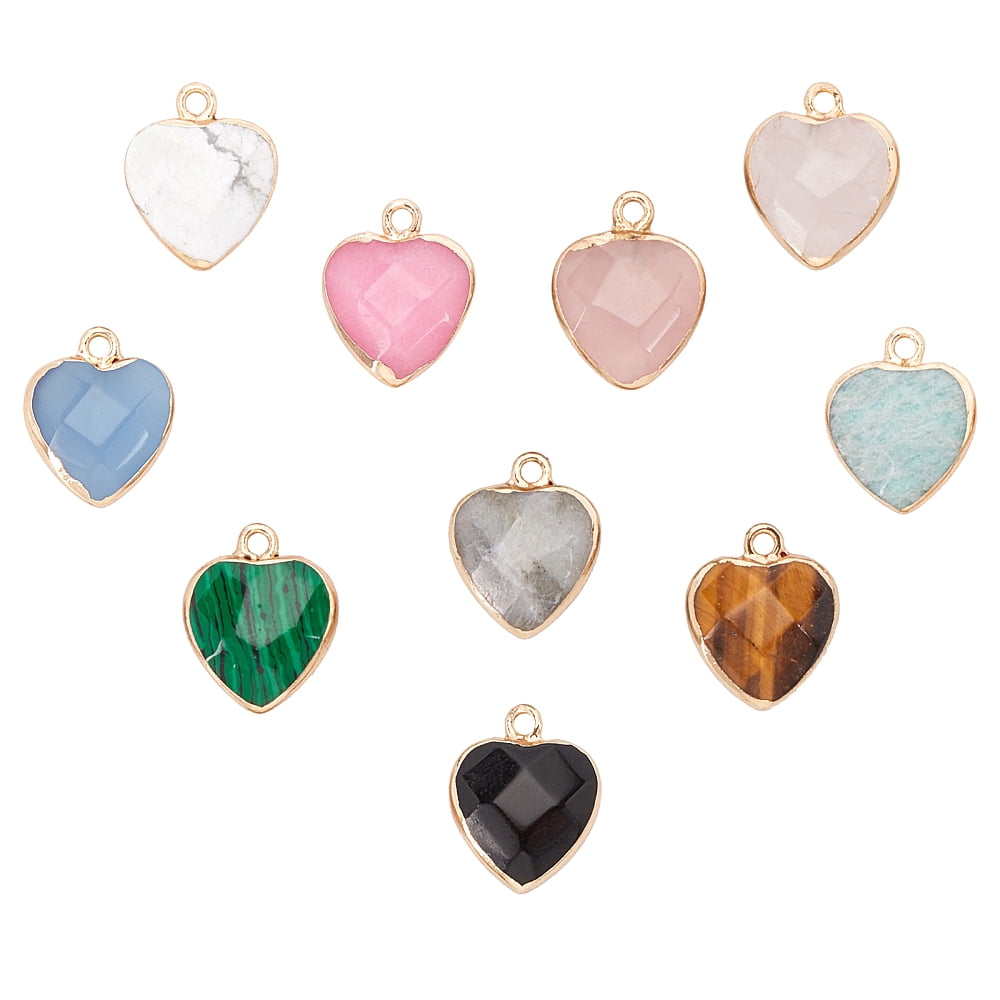 1 Box 10Pcs 10 Colors Electroplate Howlite & Rose Quartz & Amazonite ...