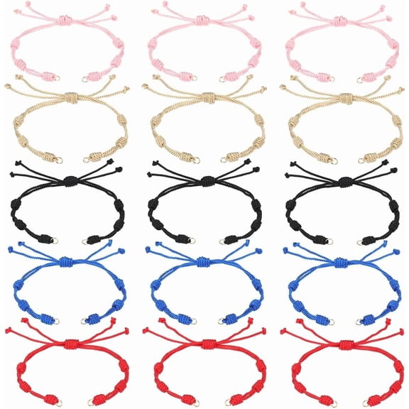 1 Box 10Pcs Cord Bracelets Adjustable Nylon Cord Half Finished Nylon Wave Thread Friendship Bracelet for Jewelry Making DIY Gifts for DIY