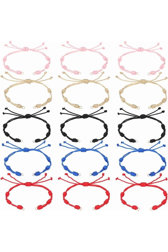 1 Box 10Pcs Cord Bracelets Adjustable Nylon Cord Half Finished Nylon Wave Thread Friendship Bracelet for Jewelry Making DIY Gifts