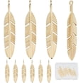 thumbnail image 1 of 1 Box 10Pcs Feather Charms 18K Gold Plated Plumage Pinion Wing Feather Pendants Charms for DIY DIY Earrings Key Chain Bracelet Necklace Jewelry Making Findings, 1 of 5