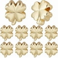 thumbnail image 1 of 1 Box 10Pcs Four Leaf Clover Beads 18K Gold Plated Brass Good Lucky Beads for DIY Jewelry Making St Patrick's Day, 1 of 6