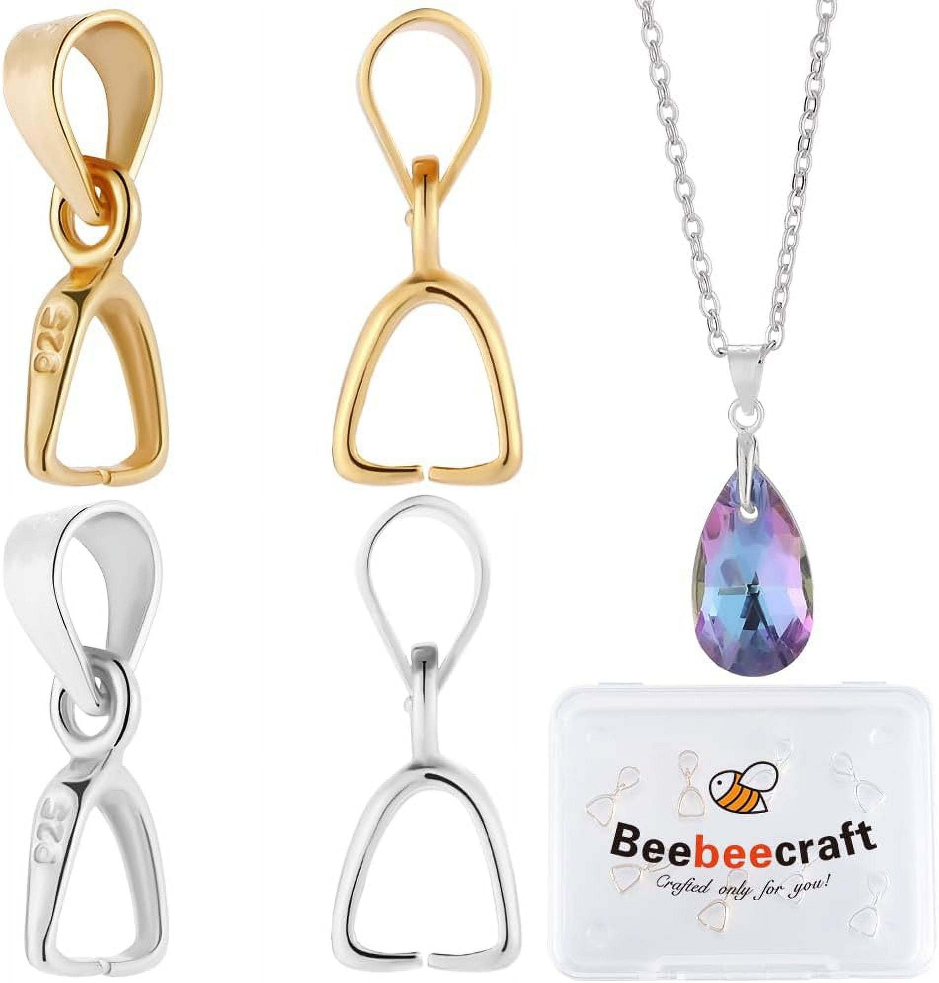 UNICRAFTALE 60 Pièces 6 Tailles 304 En Acier Inoxydable Snap On Bails