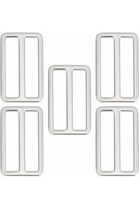 1 Box 10Pcs Metal Slide Buckle Alloy Square Rectangle Adjustable Buckle Fasteners Tri-glide Slides Replacement