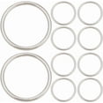 thumbnail image 1 of 1 Box 10Pcs Multi Purpose Metal O Ring 38mm Key Ring Buckles Heavy Duty Silver O Rings Round Iron Connectors for Hardware Bags Dog Leashes Macrame Camping Craft Projects DIY Keychains Belts Silver, 1 of 6