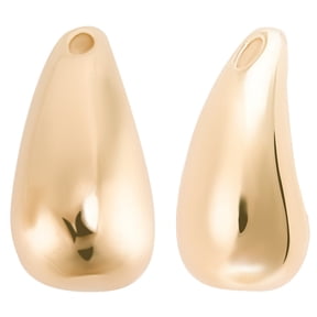 1 Box 10Pcs Teardrop Charms 18K Gold Plated Water Rain Drop Beads Dangle End Bead for Jewelry Making DIY Bracelet