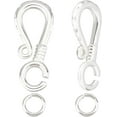 thumbnail image 1 of 1 Box 10pcs S Hook Clasps Sterling Silver 19mm Necklace Clasp Connector with 20pcs Jump Ring for DIY Jewelry Making, 1 of 9