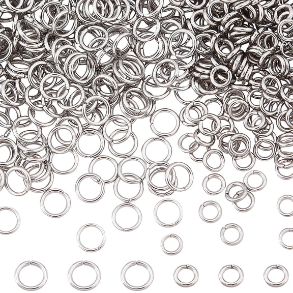 1 Box 1100Pcs Open Jump Rings Stainless Steel O Rings Connectors Linking Ring Jump Rings Bulk for Jewelry Making Chainmail Ring Earrings Bracelets