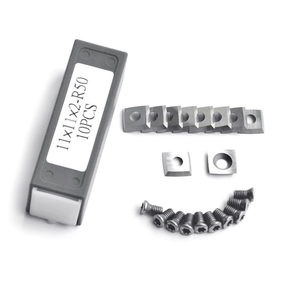 1 Box 11mm Square Steel Cutter Inserts for Cutting Works Tools Energy Saving Square Insert Cutter