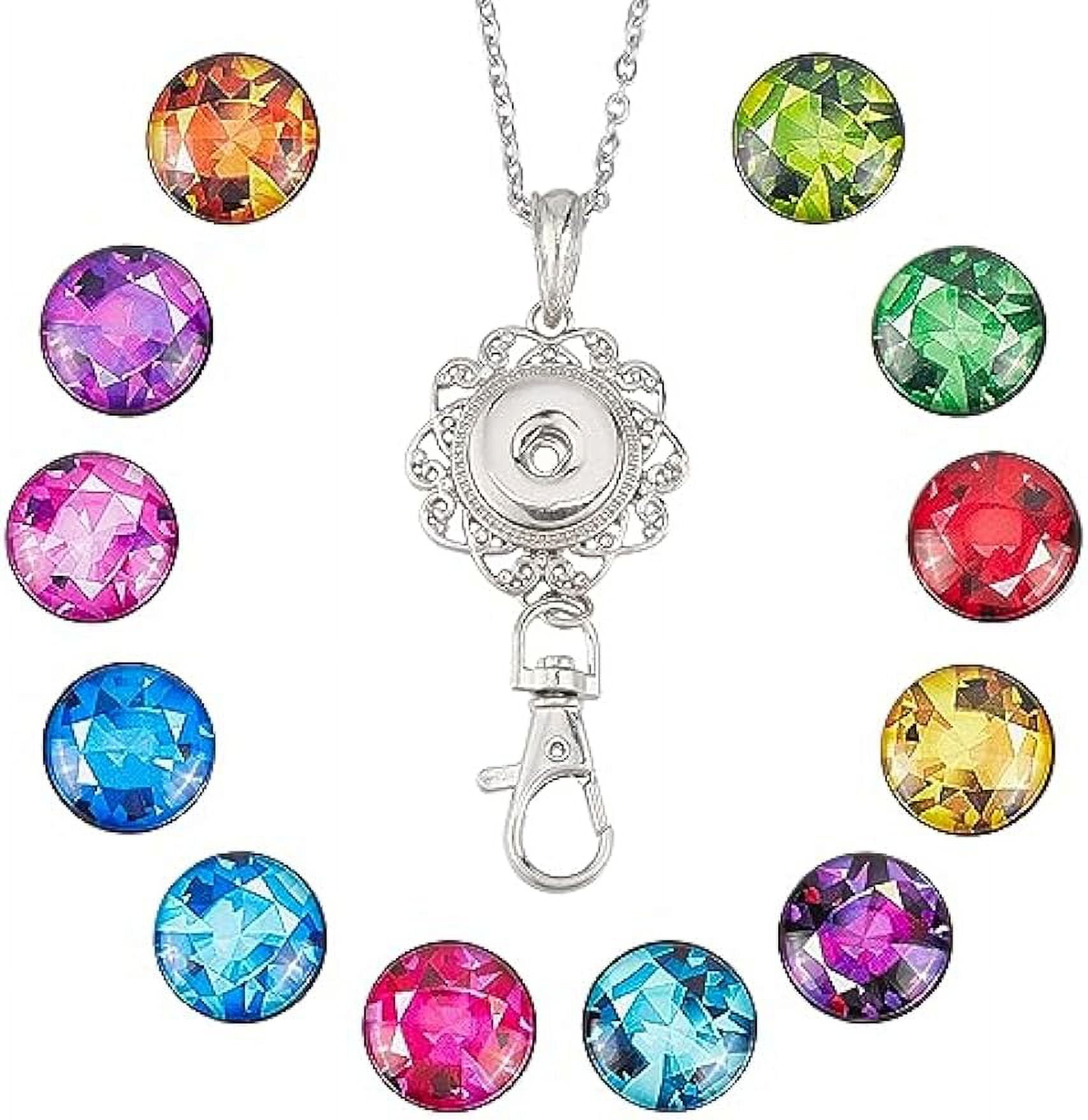 12 Pcs 4mm Stone Swarovski Birthstone Crystal Charms, Sterling