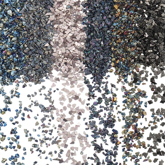 1 Box 120G 6 Colors Crushed Glass Glitter Broken Pieces Irregular Chunky Metallic Stone Sprinkles Flakes Small Chips DIY