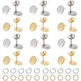 1 Box 120Pcs Geometric Stud Earrings Earring Stud with Hole Stainless